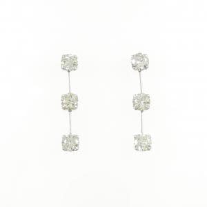 K18WG/K14WG ダイヤモンド ピアス 1.20CT