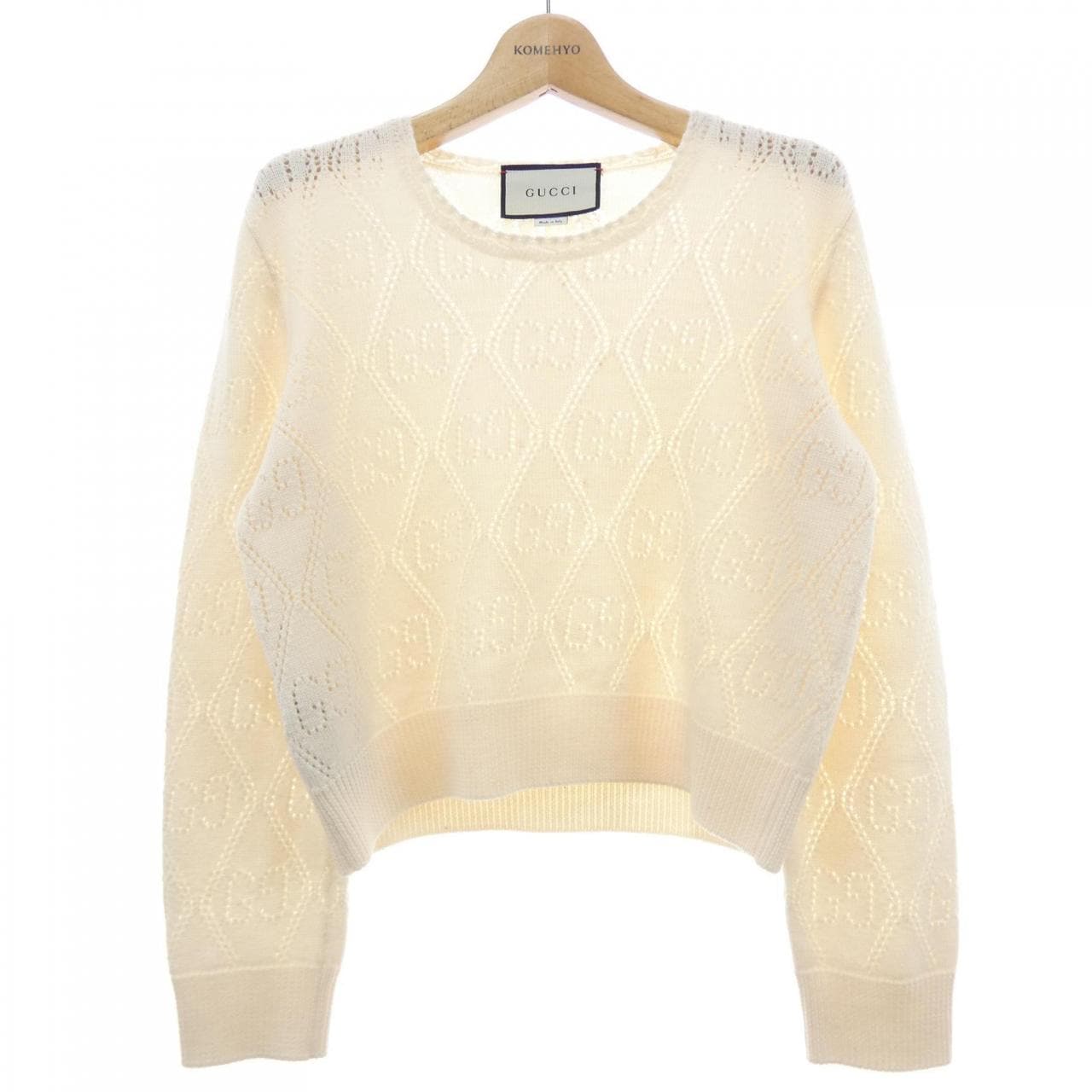 グッチ GUCCI GGパーフォレーテッドウールクロップドセーター 642115 XKBL7 ニット