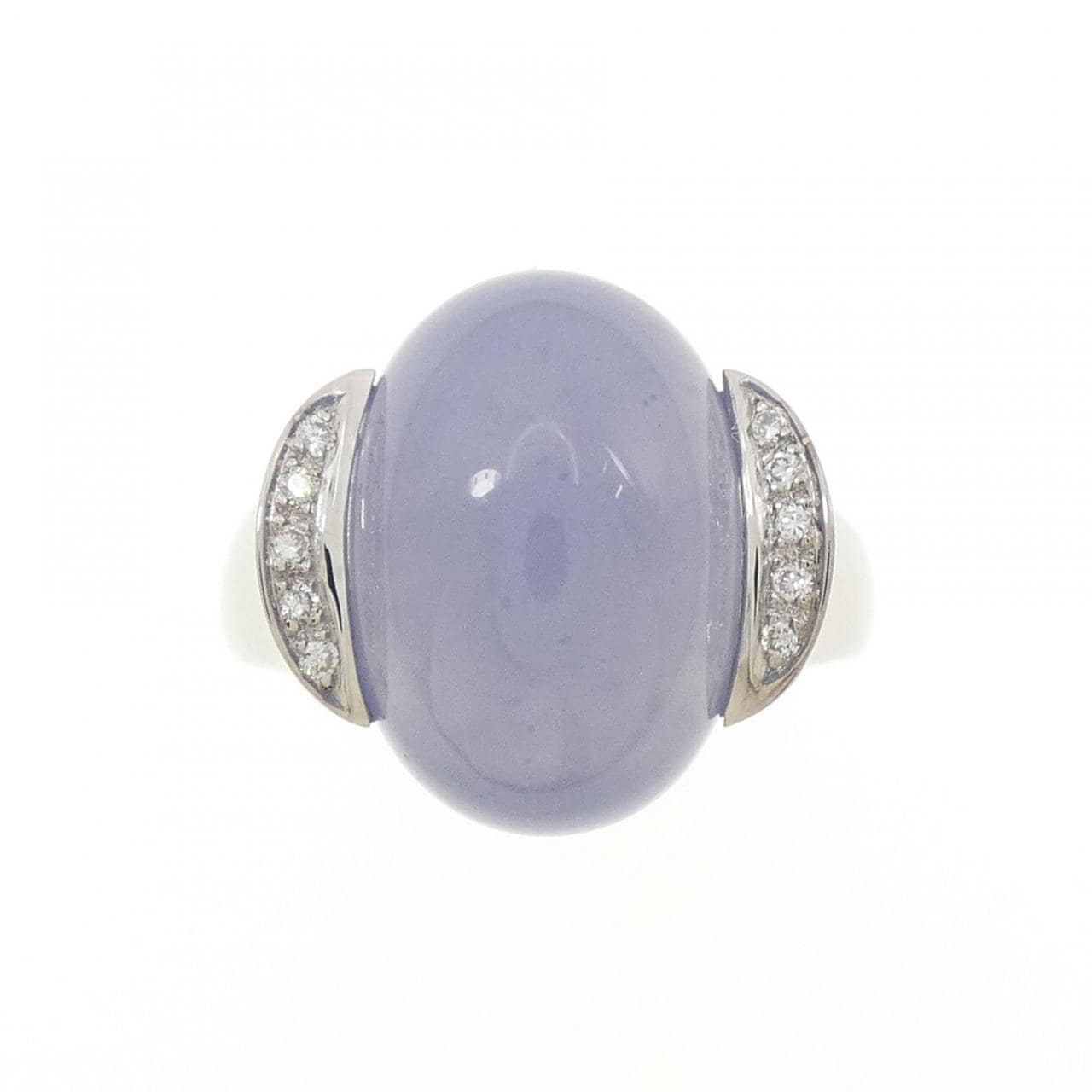 K18WG カルセドニー リング 9.38CT