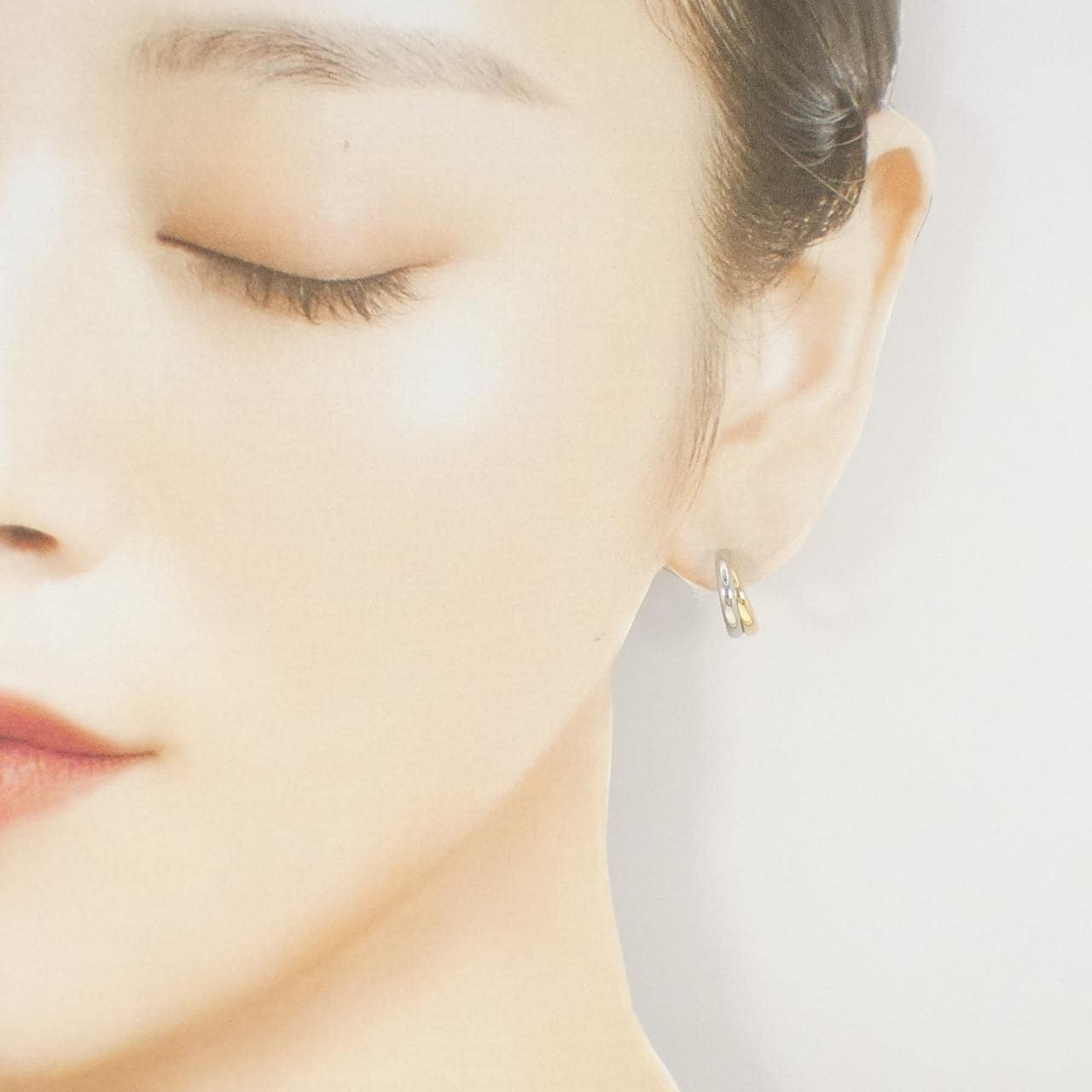 K18YG/PT900 ピアス 片耳