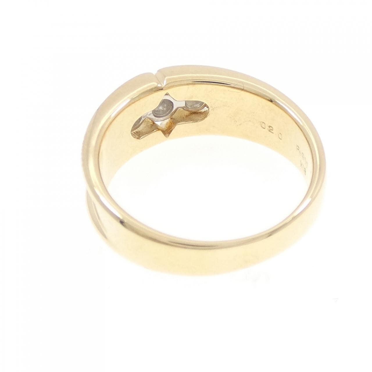 K18YG/PT900 ダイヤモンド リング 0.20CT