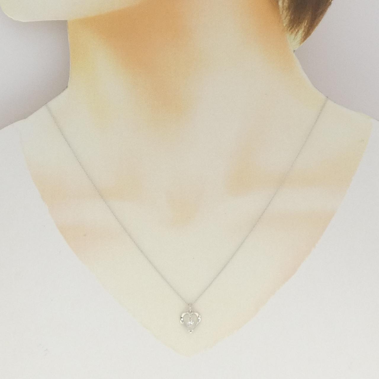K18WG ダイヤモンド ネックレス 0.10CT