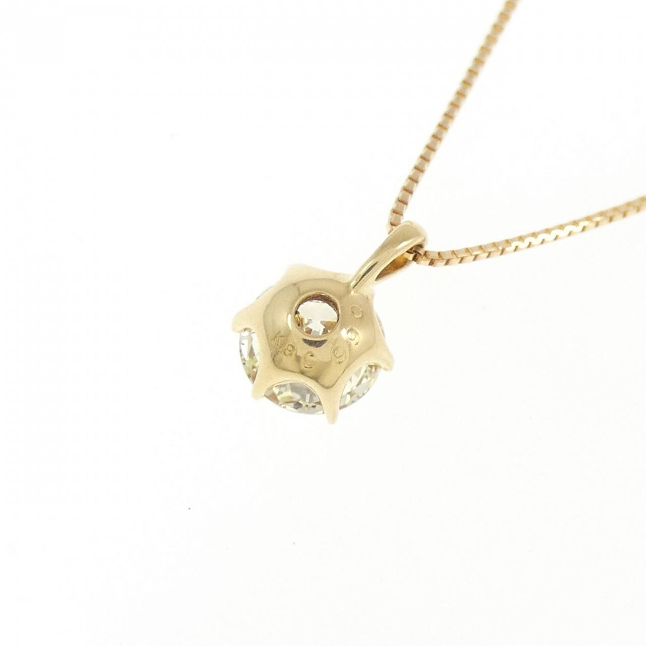 K18YG ソリティア ダイヤモンド ネックレス 0.660CT