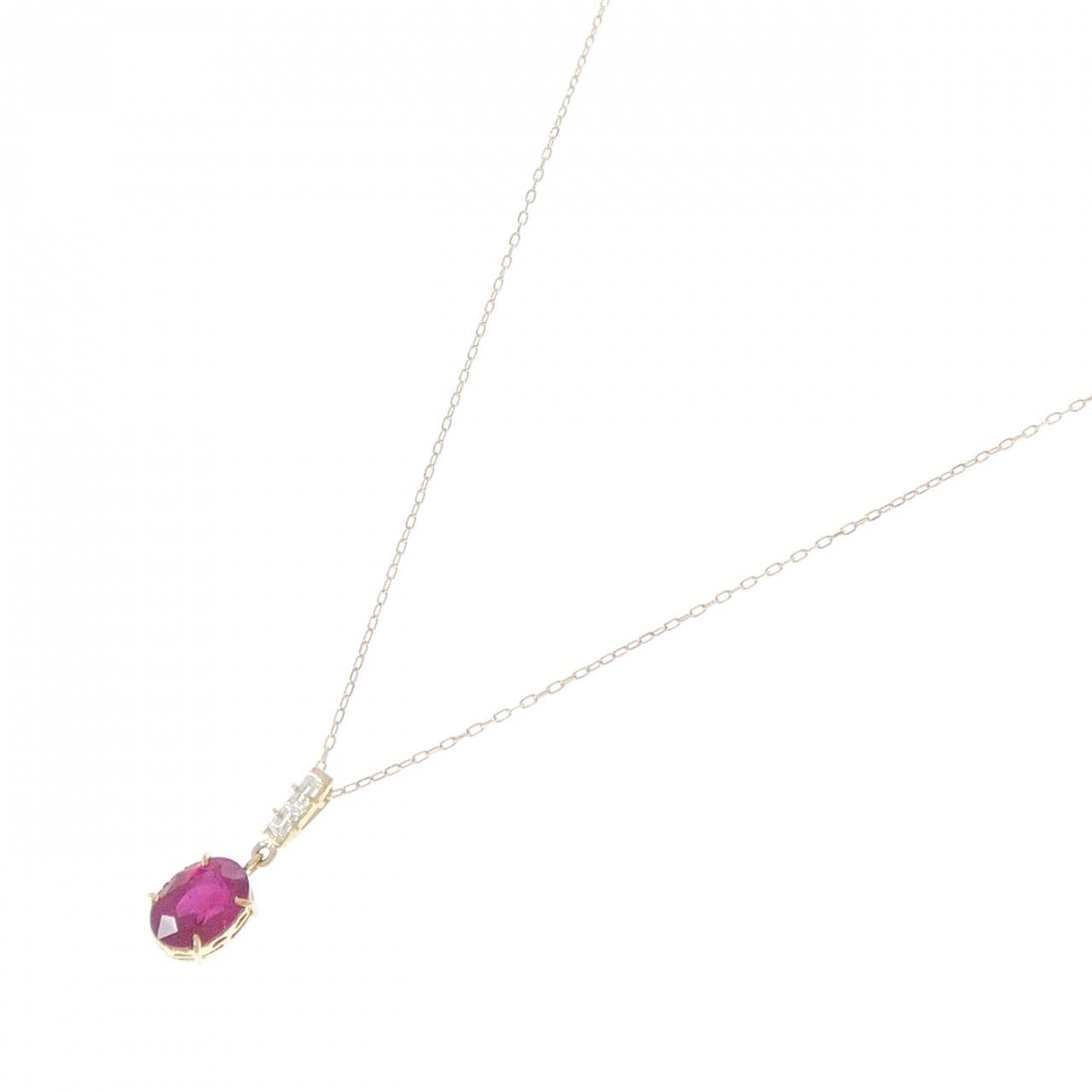 K18YG ルビー ネックレス 2.50CT