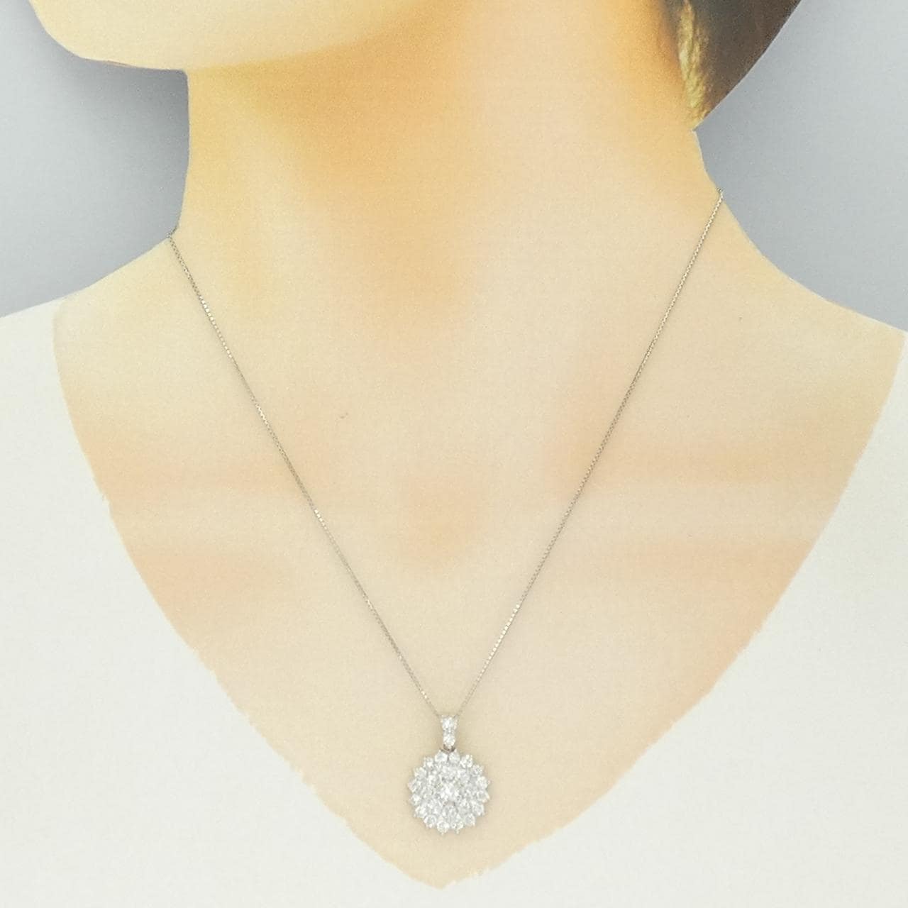 PT900/PT850 ダイヤモンド ネックレス 1.87CT