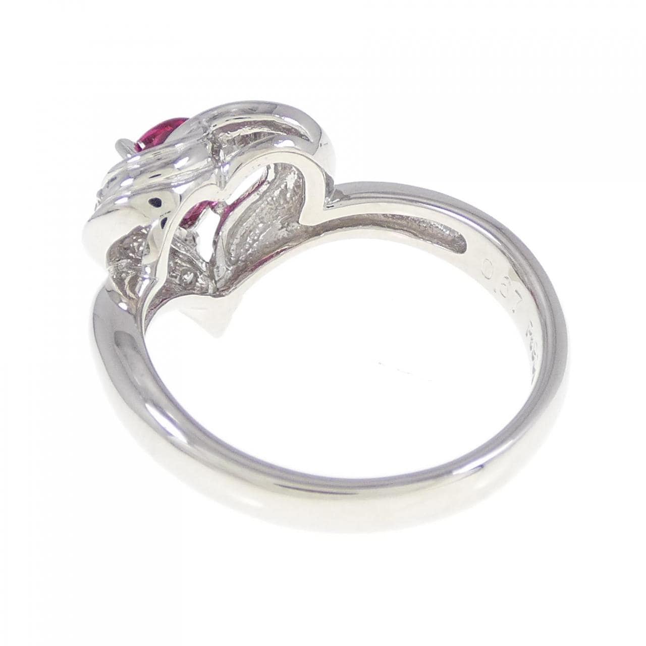 PT Heart Ruby Ring 0.67CT