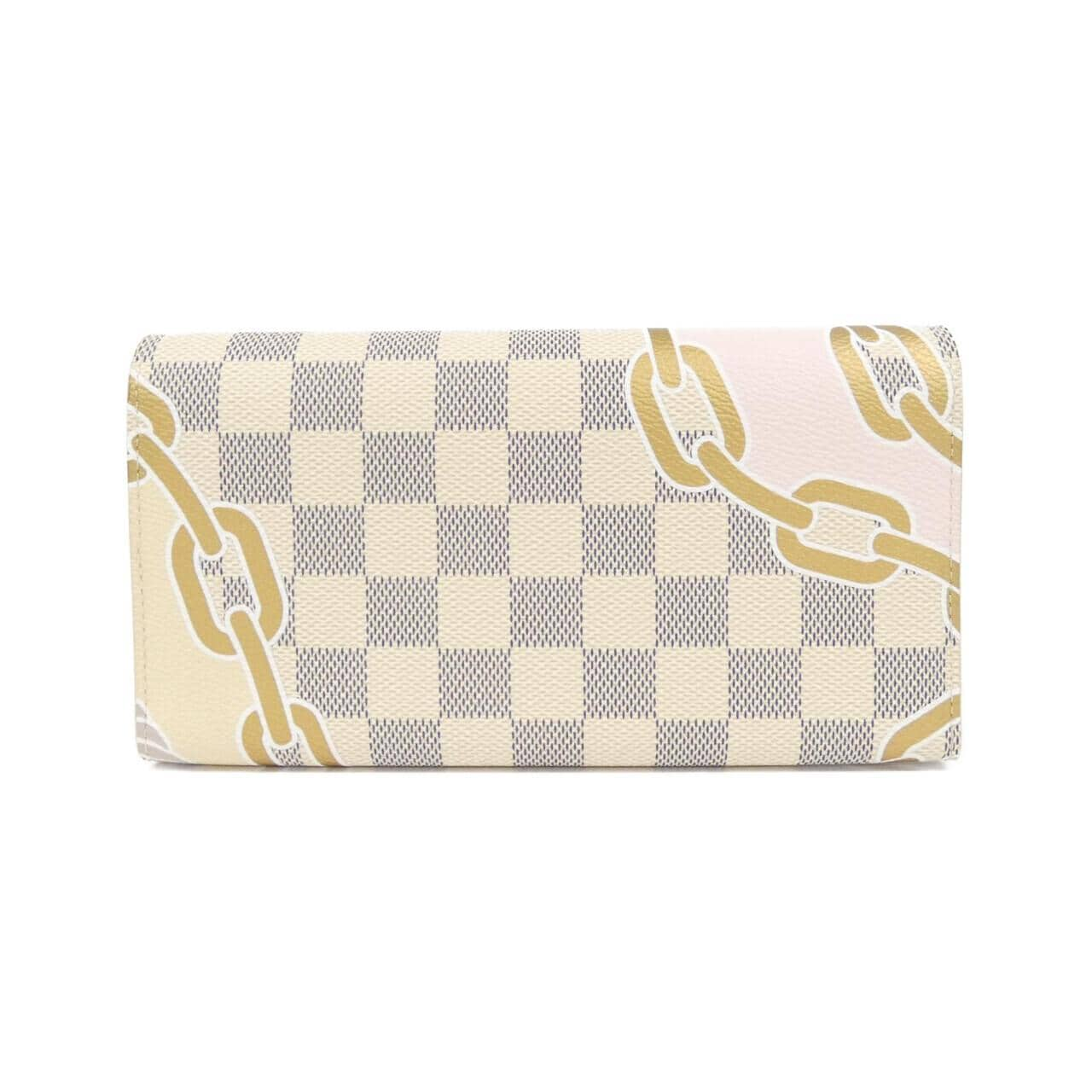 LOUIS VUITTON Damier Azur (rope and chain) Portefeuille Sarah N40482 Wallet