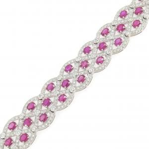 750WG ルビー ブレスレット 16.14CT