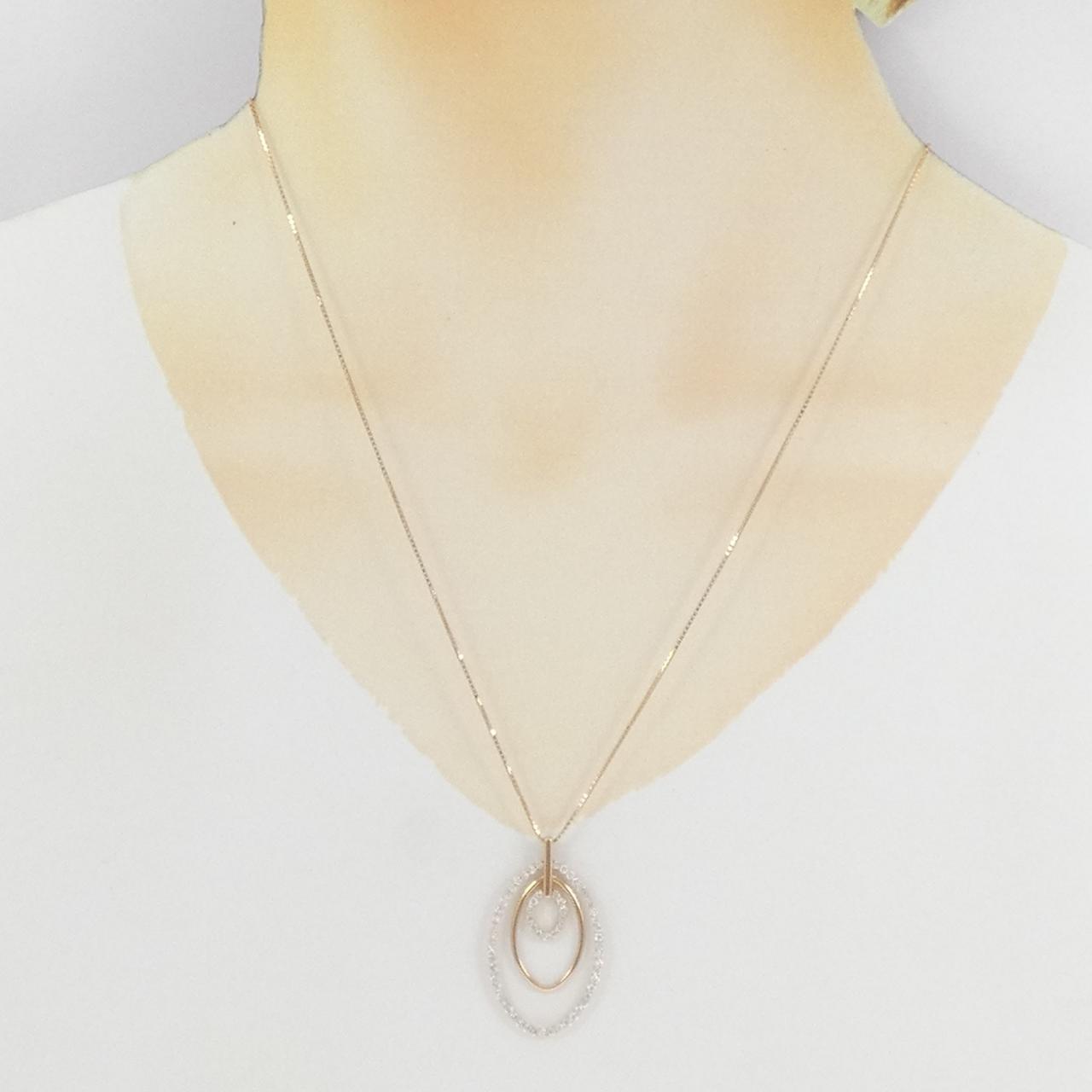 K18PG ダイヤモンド ネックレス 0.70CT