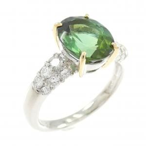 PT900/K18YG トルマリン リング 2.77CT