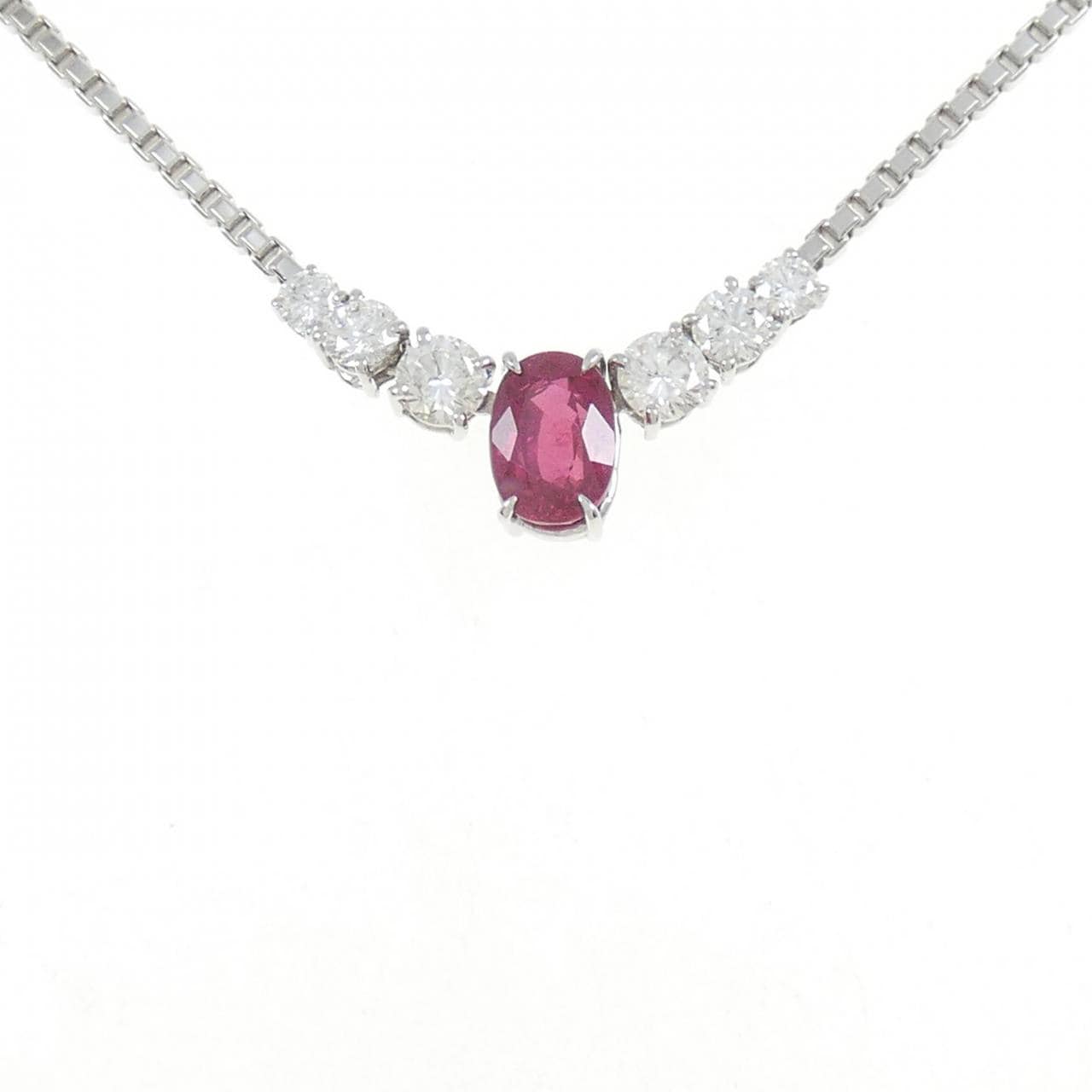 PT Unheated Ruby Necklace 3.045CT