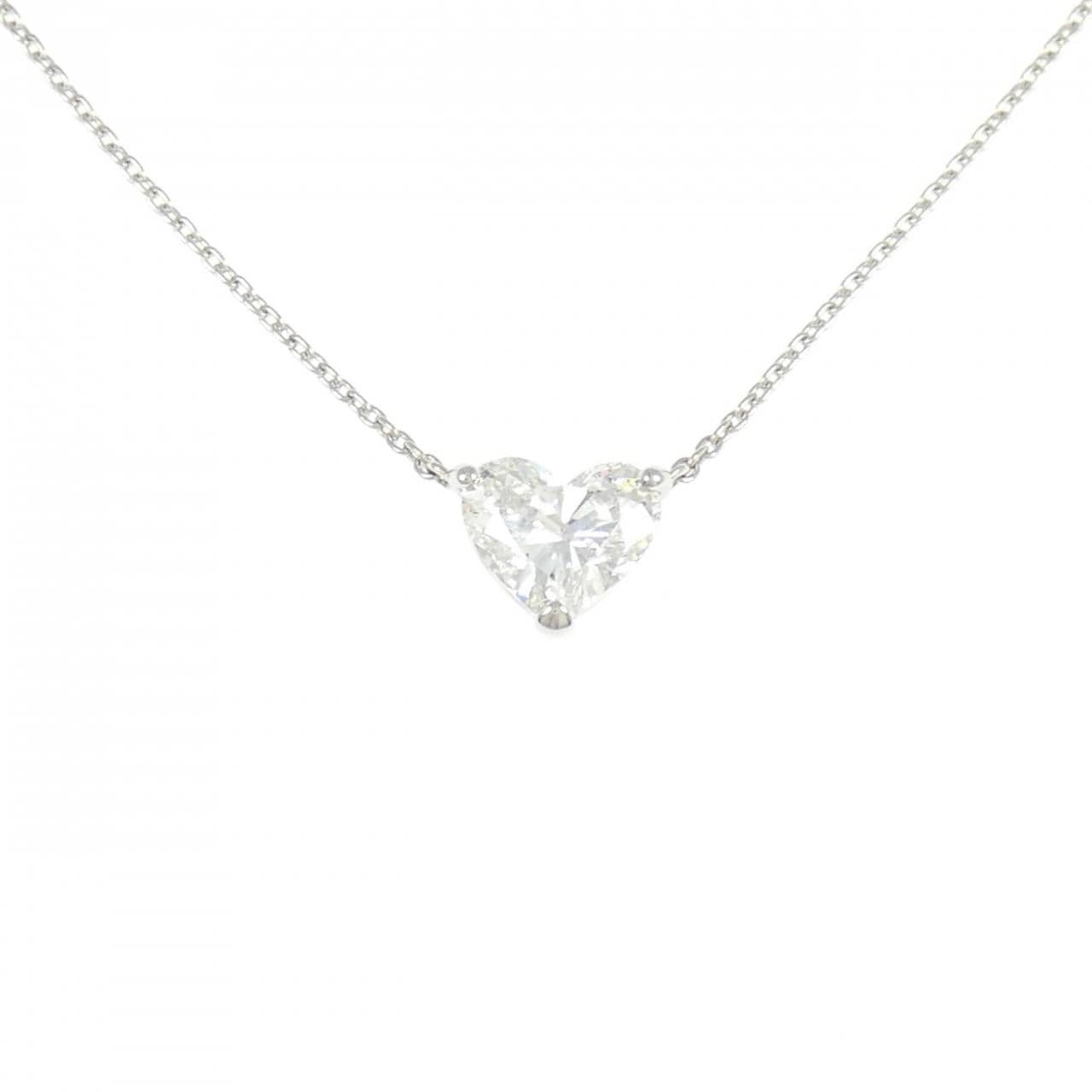 【リメイク】PT900/PT850 ダイヤモンド ネックレス 1.635CT G SI2 ハートシェイプ