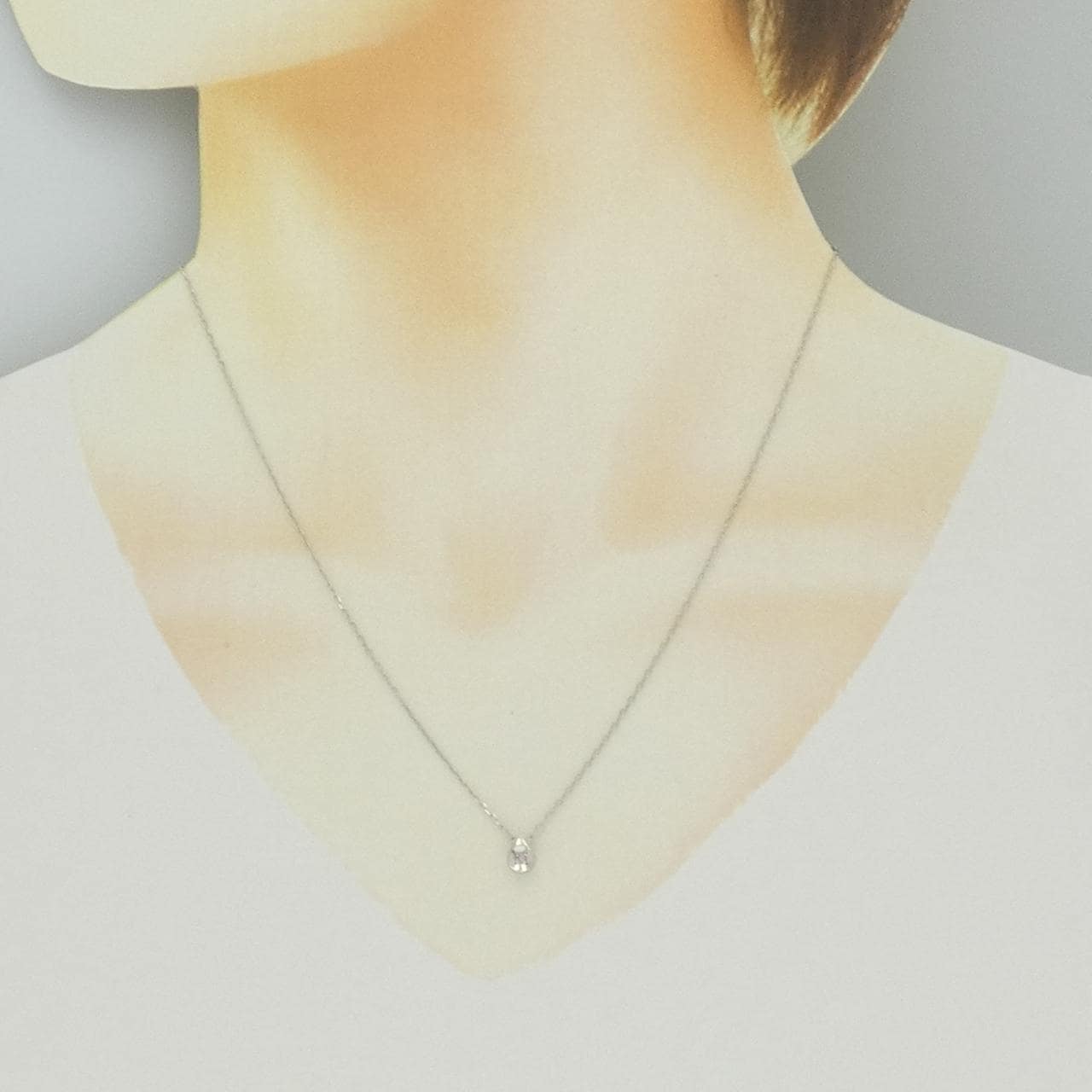 PT900/PT850 ピンクダイヤモンド ネックレス 0.02CT