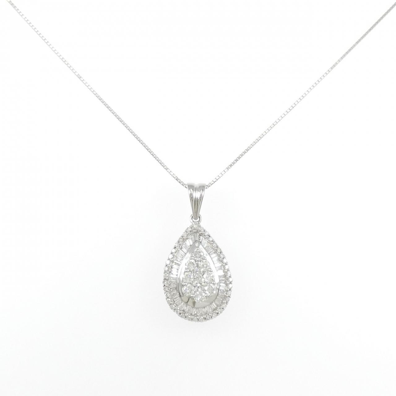 K18WG ダイヤモンド ネックレス 1.70CT