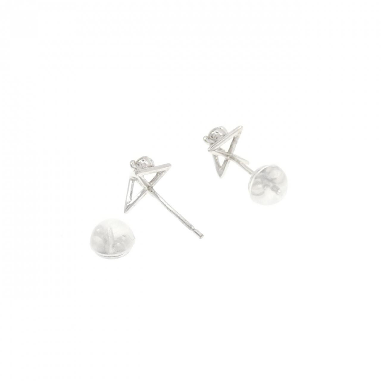 K18WG ダイヤモンド ピアス 0.10CT