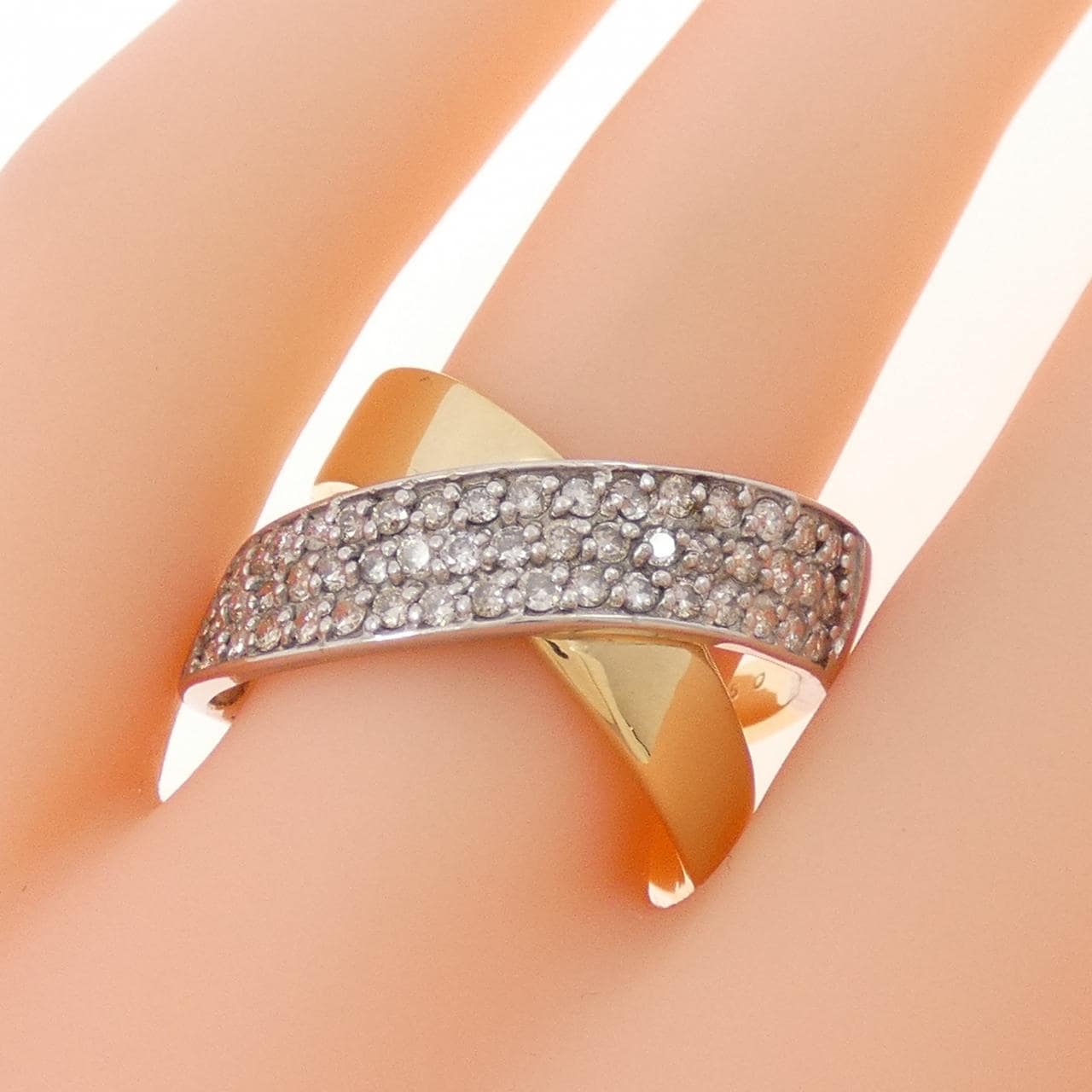 K18YG/K18WG ダイヤモンド リング 0.50CT
