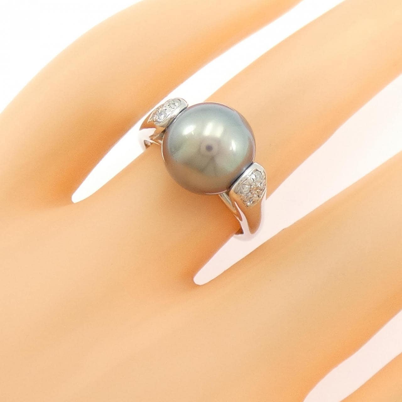 PT900 黒蝶パール リング 10.3mm