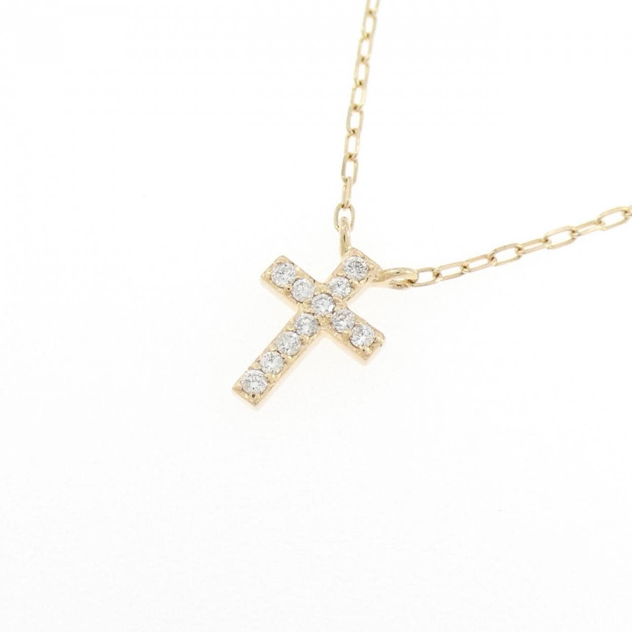 エテ クロス ダイヤモンド ネックレス 0.03CT
