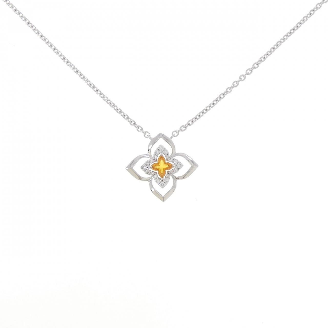 750WG フラワー サファイヤ ネックレス