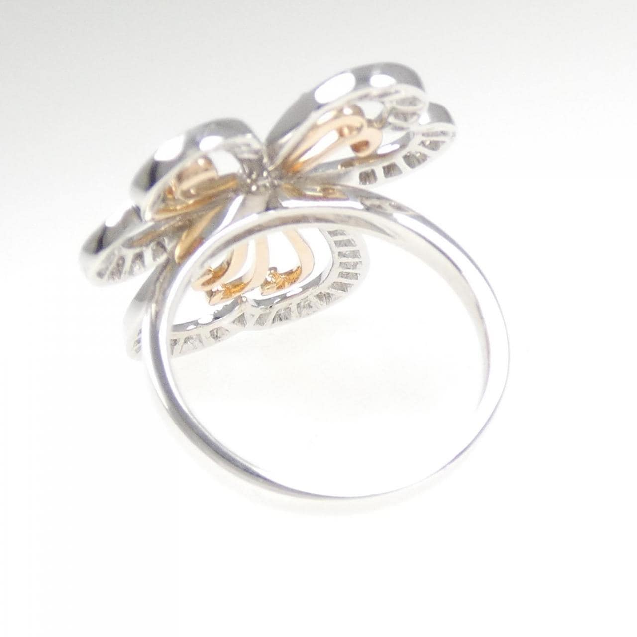 18K白金/18K镀金钻石戒指，0.49克拉