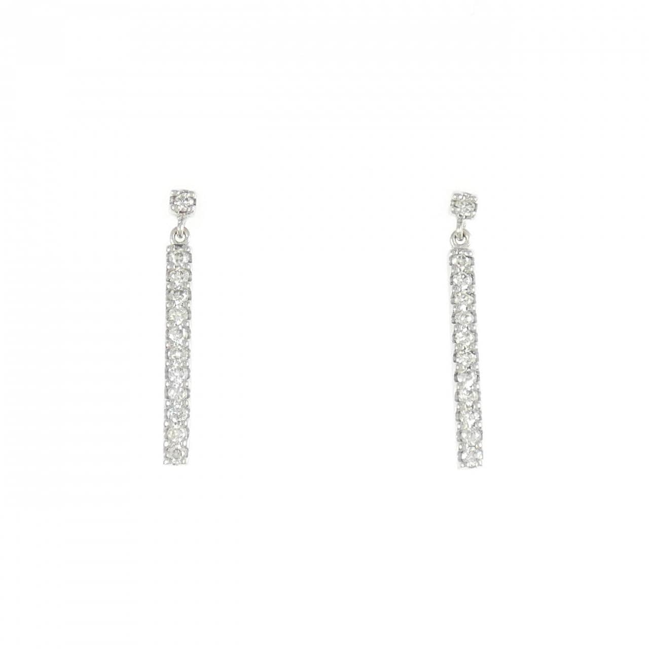 K18WG ダイヤモンド ピアス 0.30CT