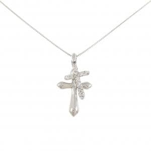 PT900/PT850 クロス ダイヤモンド ネックレス 0.30CT
