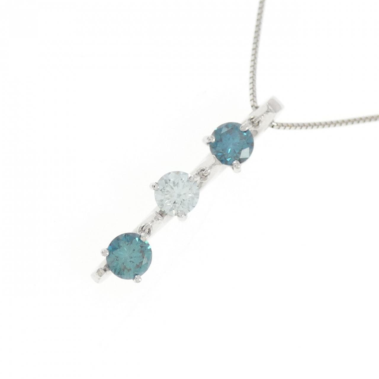 K18WG ダイヤモンド ネックレス 1.00CT