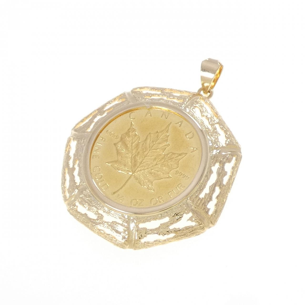 K18YG(枠) コイン ペンダント