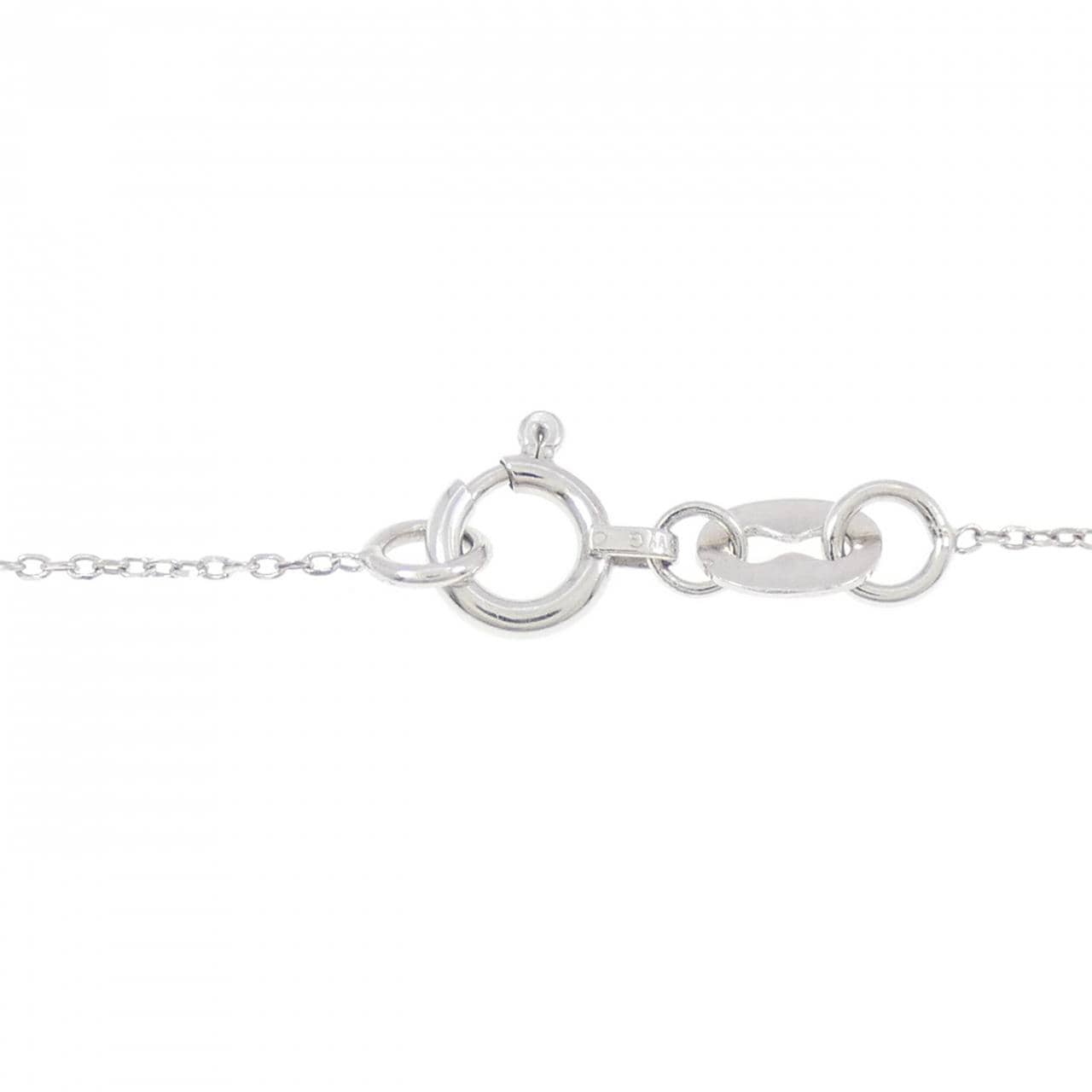 K18WG ハート ルビー ネックレス