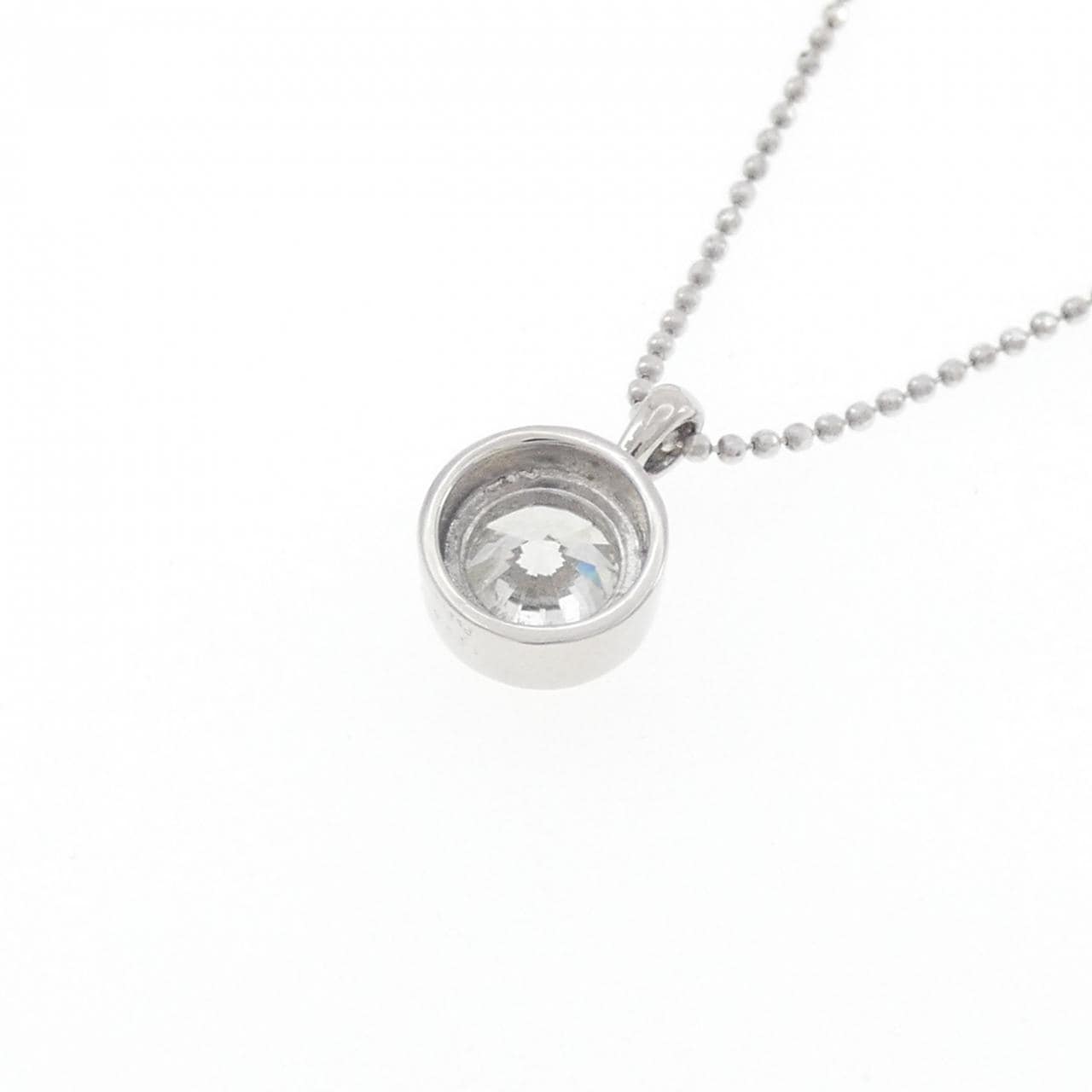 PT900/PT850 ソリティア ダイヤモンド ネックレス 1.004CT