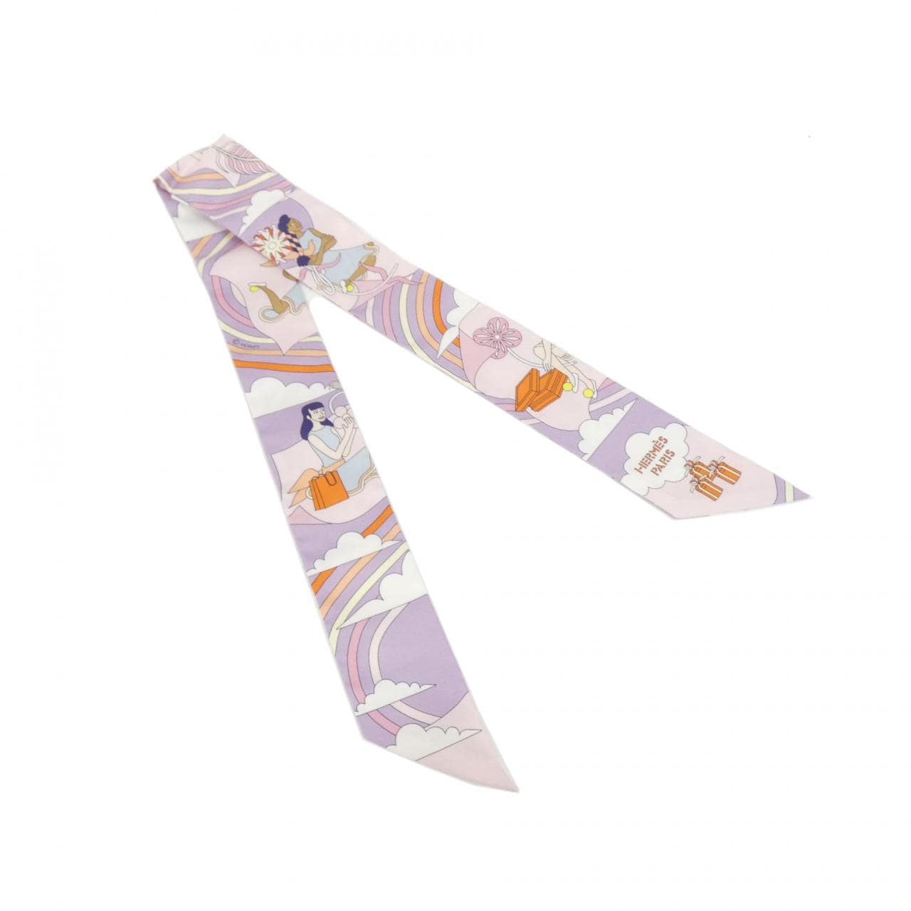 [Unused items] HERMES CARRES VOLANTS Twilly 063849S Scarf