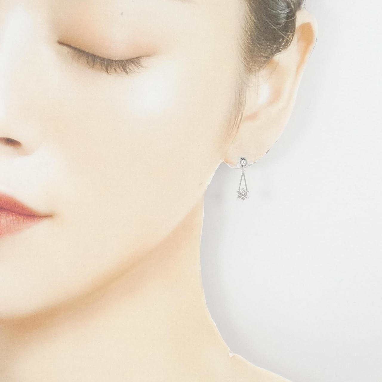 PT900 ダイヤモンド ピアス 0.20CT