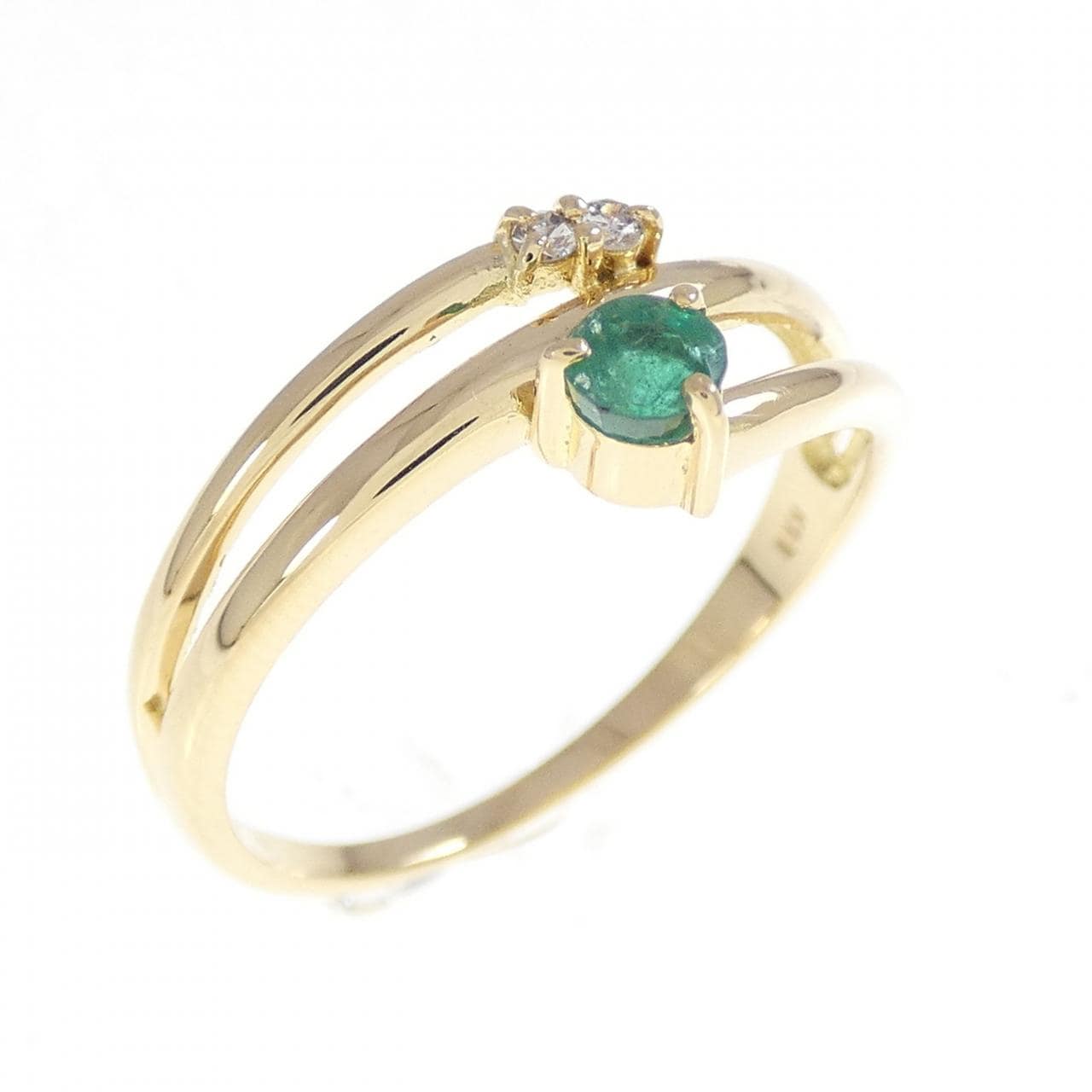 K18YG エメラルド リング