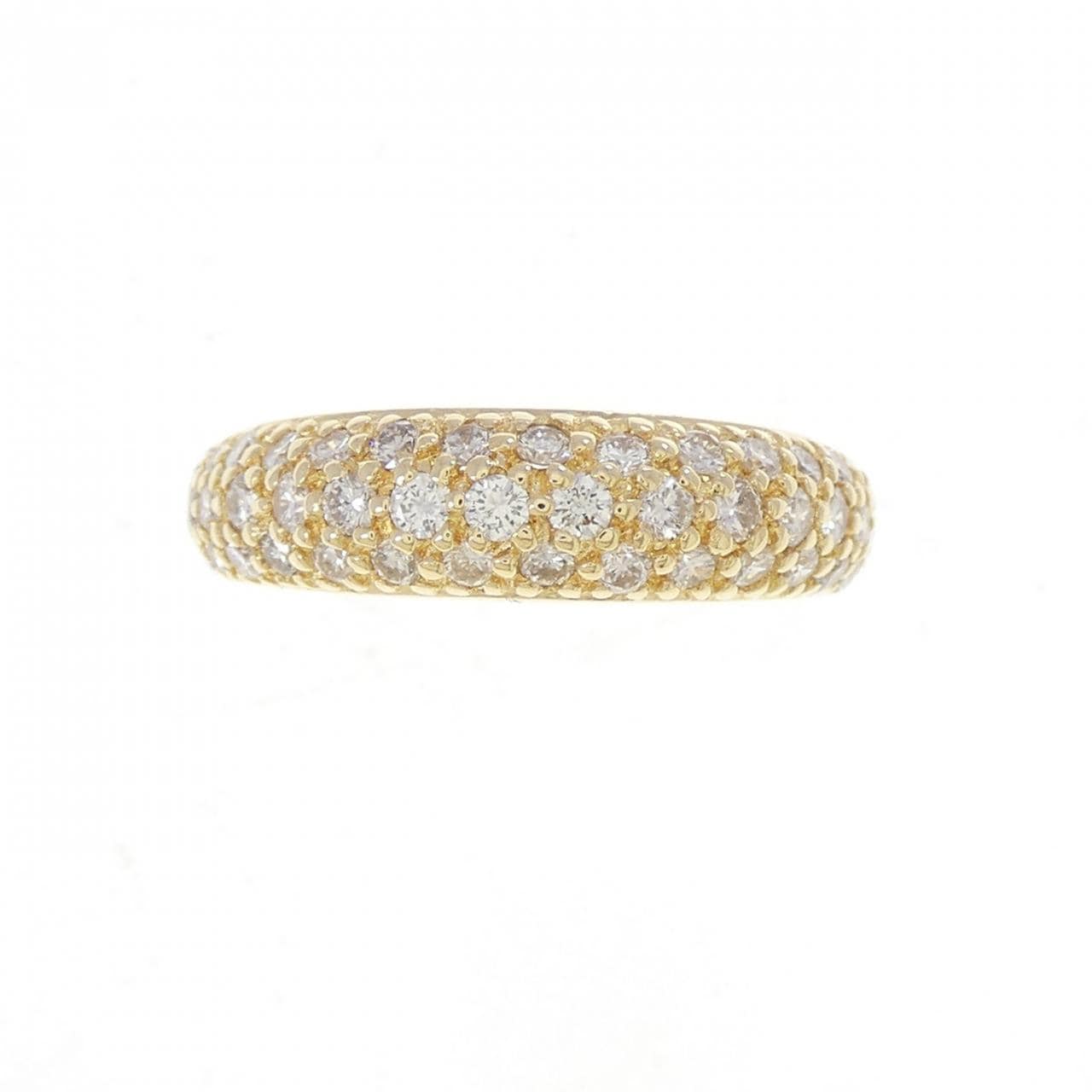 K18YG パヴェ ダイヤモンド リング 0.70CT