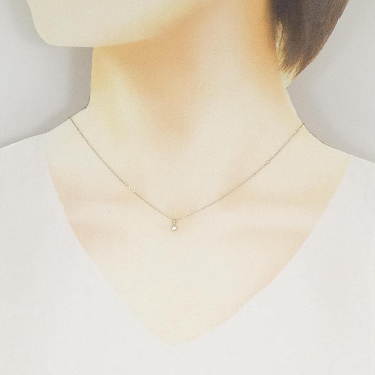 アガット ダイヤモンド ネックレス 0.03CT