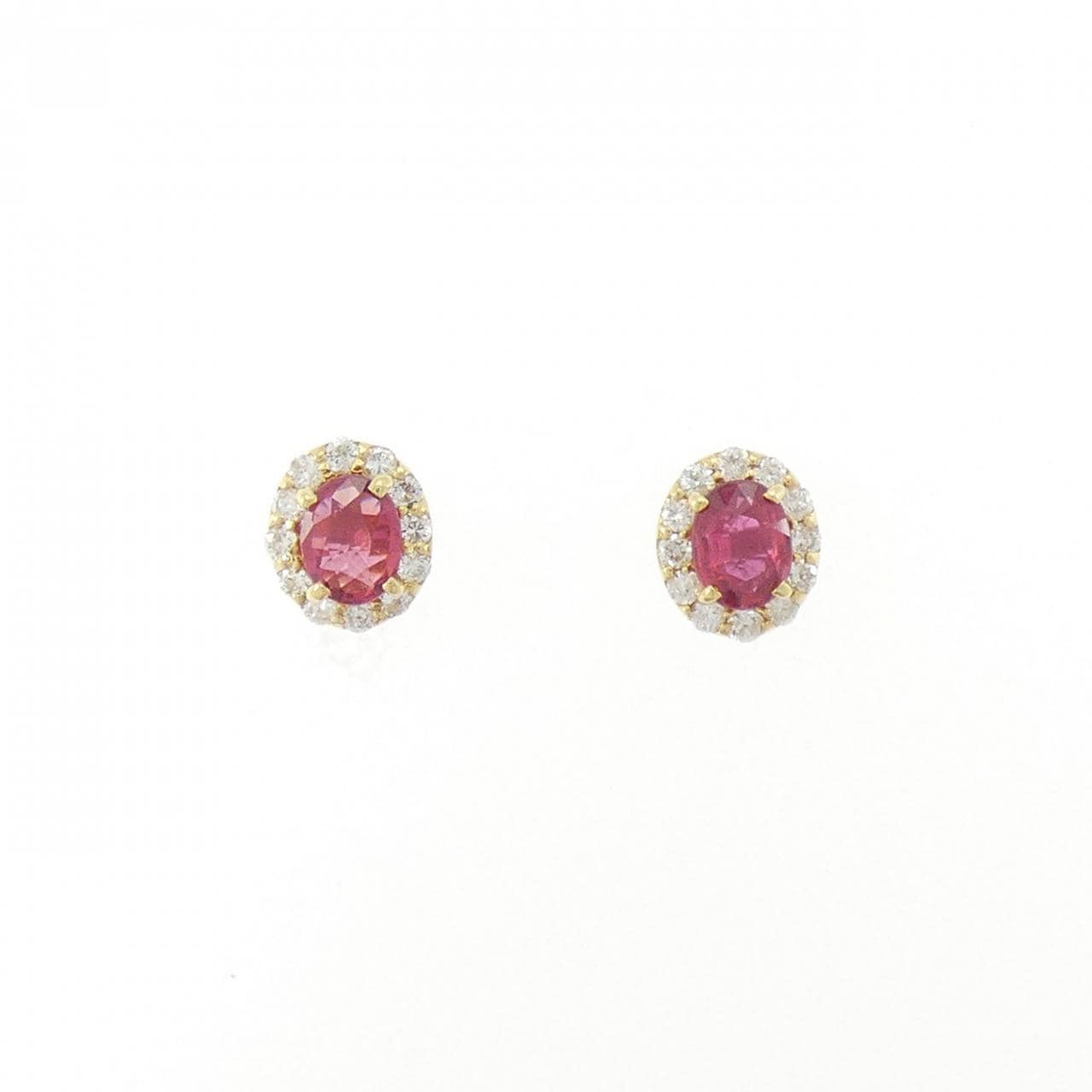 K18YG ルビー ピアス 0.61CT