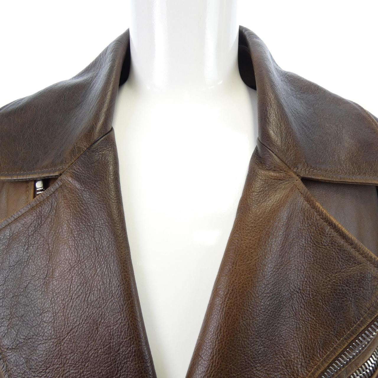 FENDI FPJ095 APRP Leather Rider's Jacket