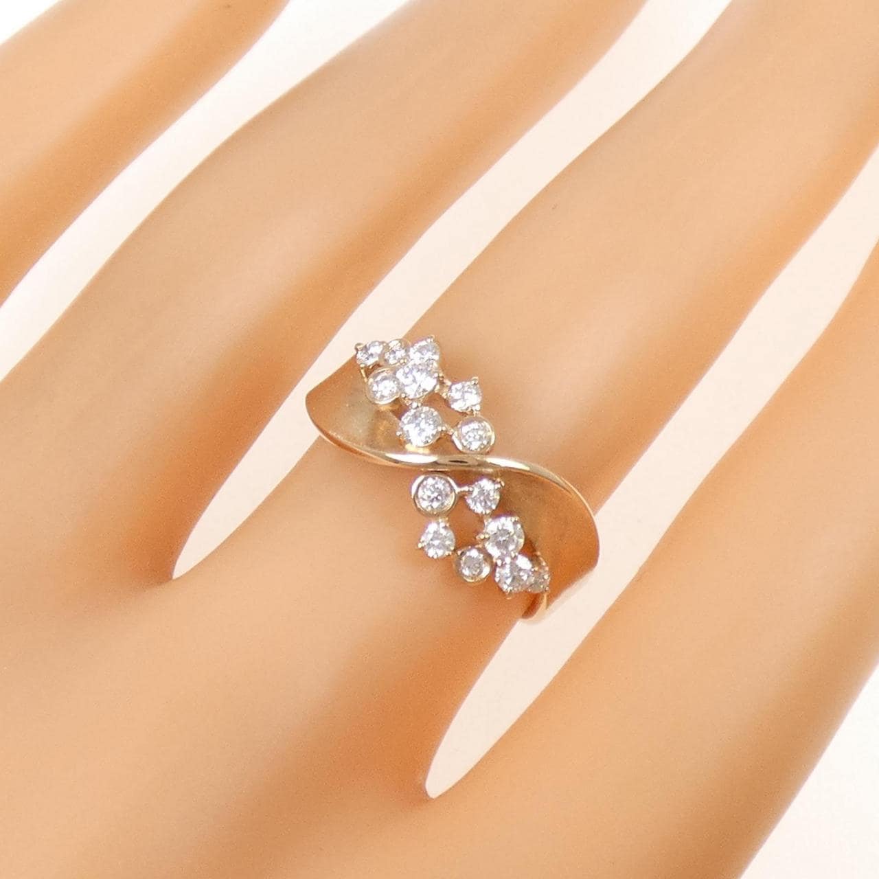 K18PG ダイヤモンド リング 0.41CT