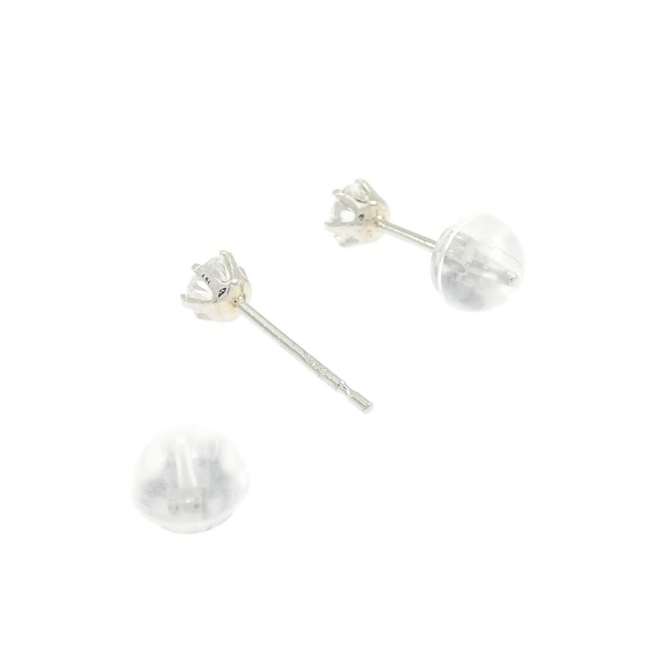 PT900 ソリティア ダイヤモンド ピアス 0.30CT
