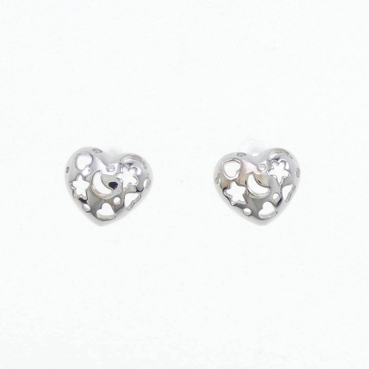 K14WG heart earrings