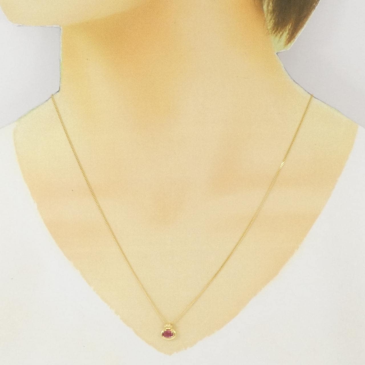 K18YG ルビー ネックレス 0.26CT