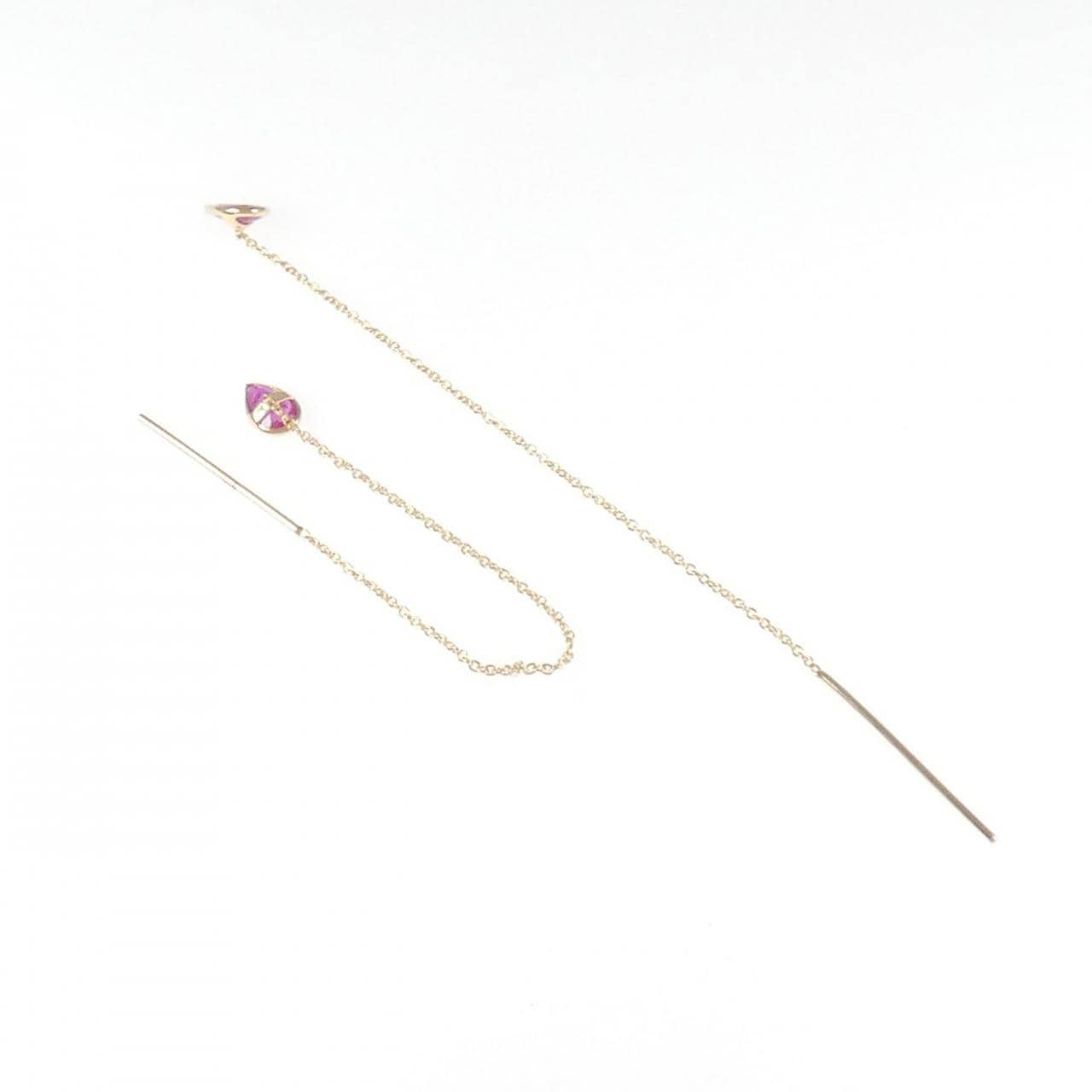 K18YG ルビー ピアス