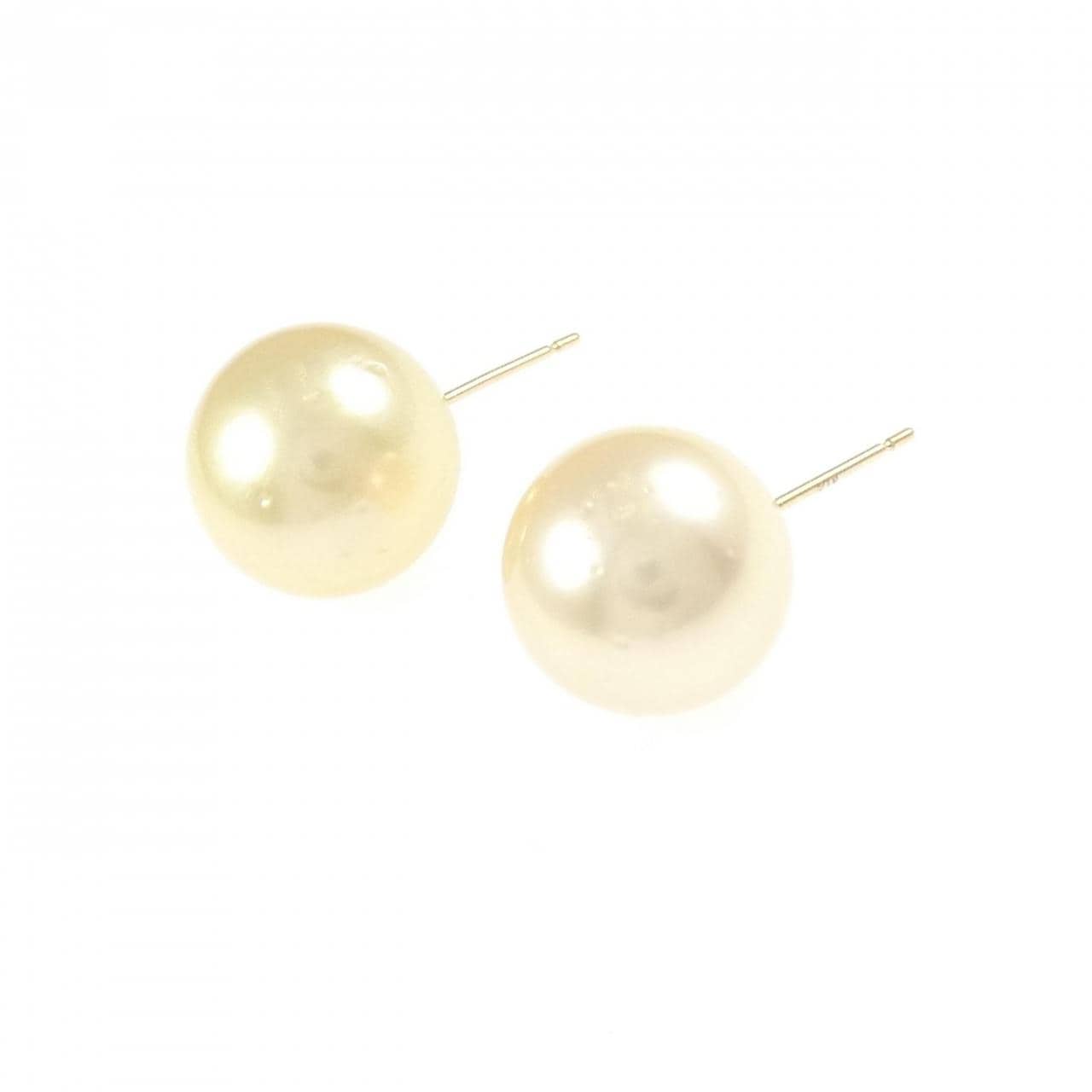 K18YG 白蝶パール ピアス 11.1mm