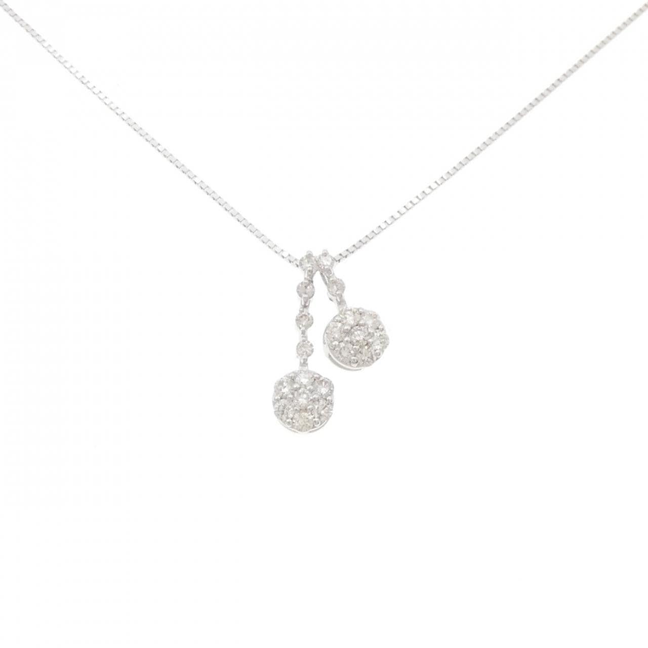 K18WG ダイヤモンド ネックレス 0.54CT