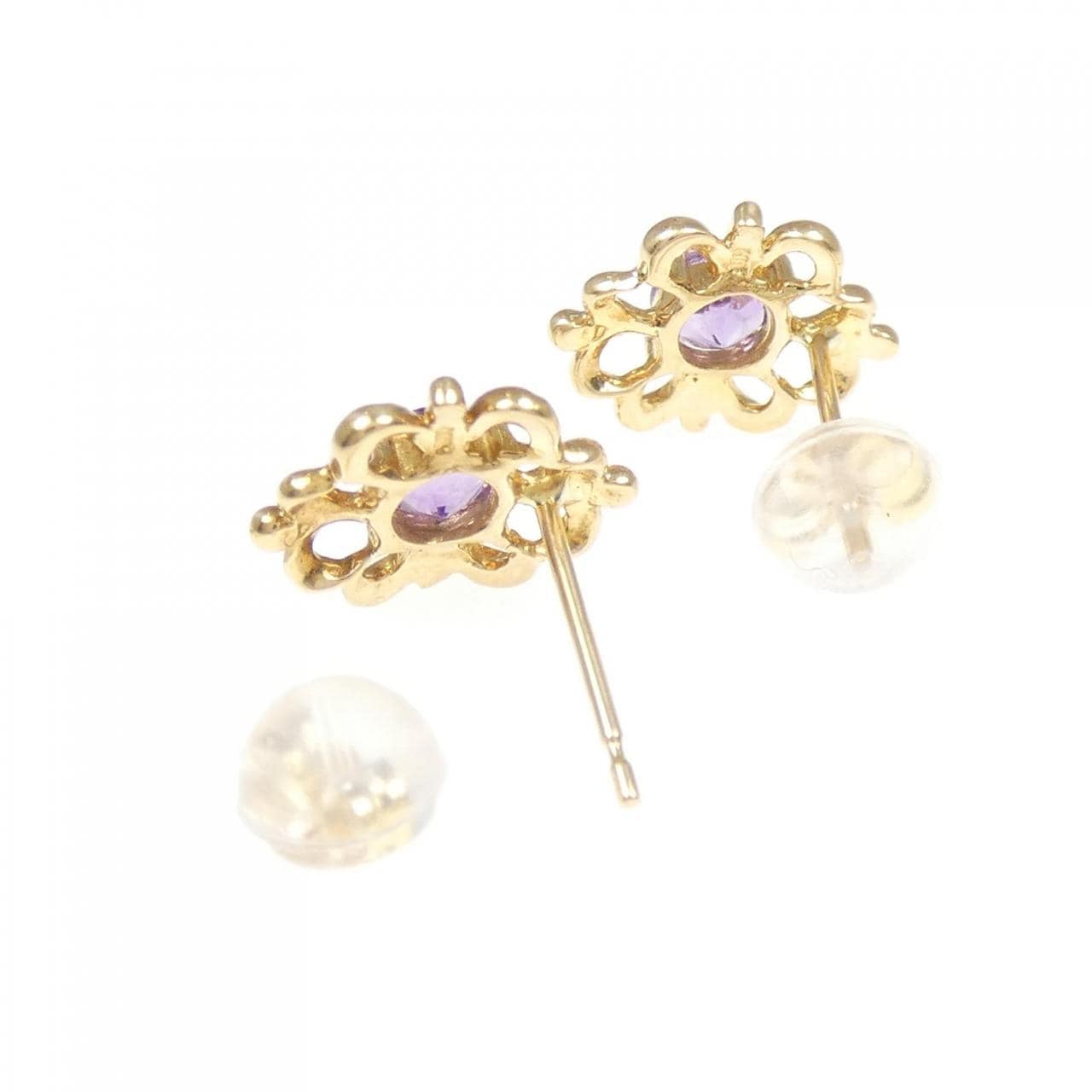 K18YG アメジスト ピアス
