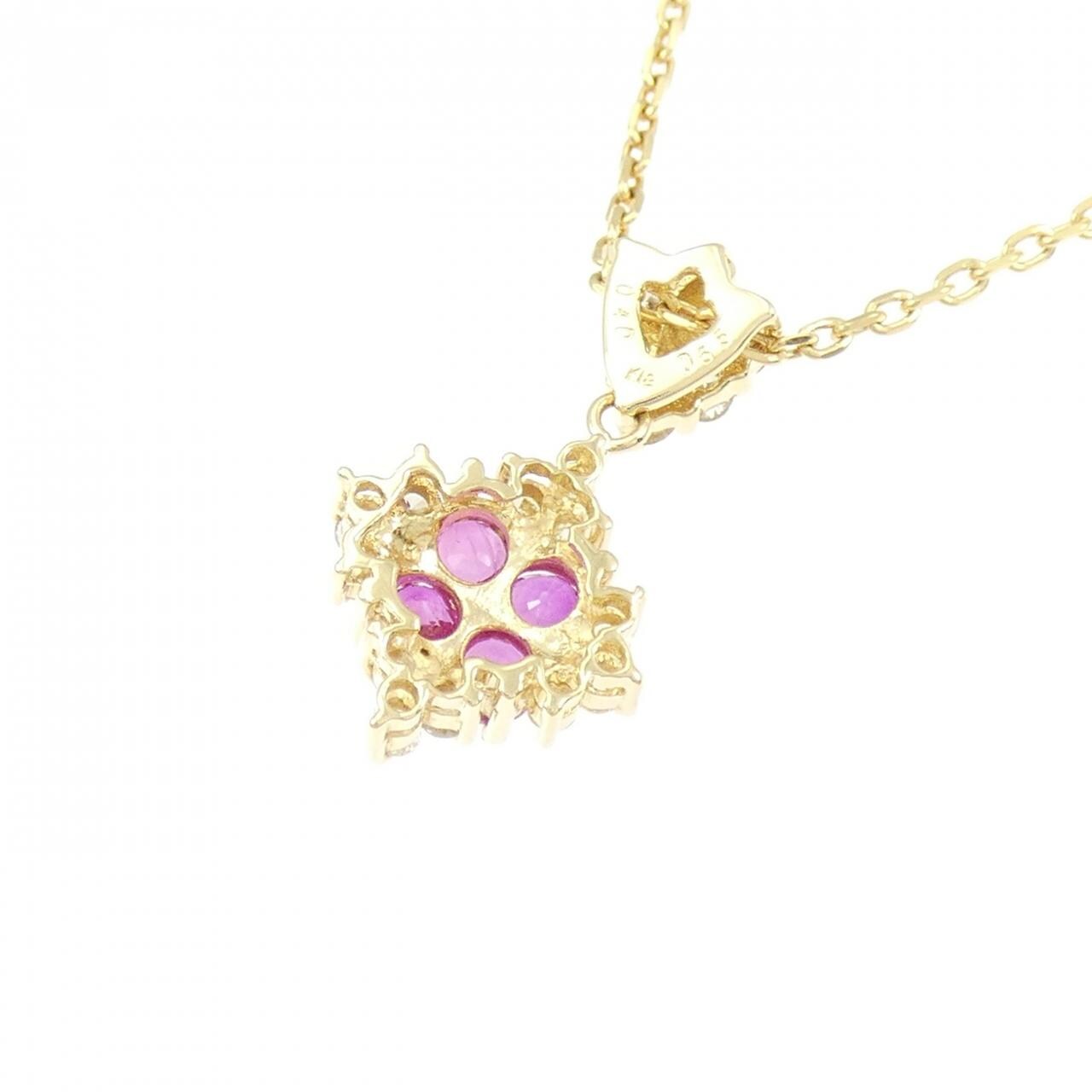 K18YG ルビー ネックレス 0.40CT