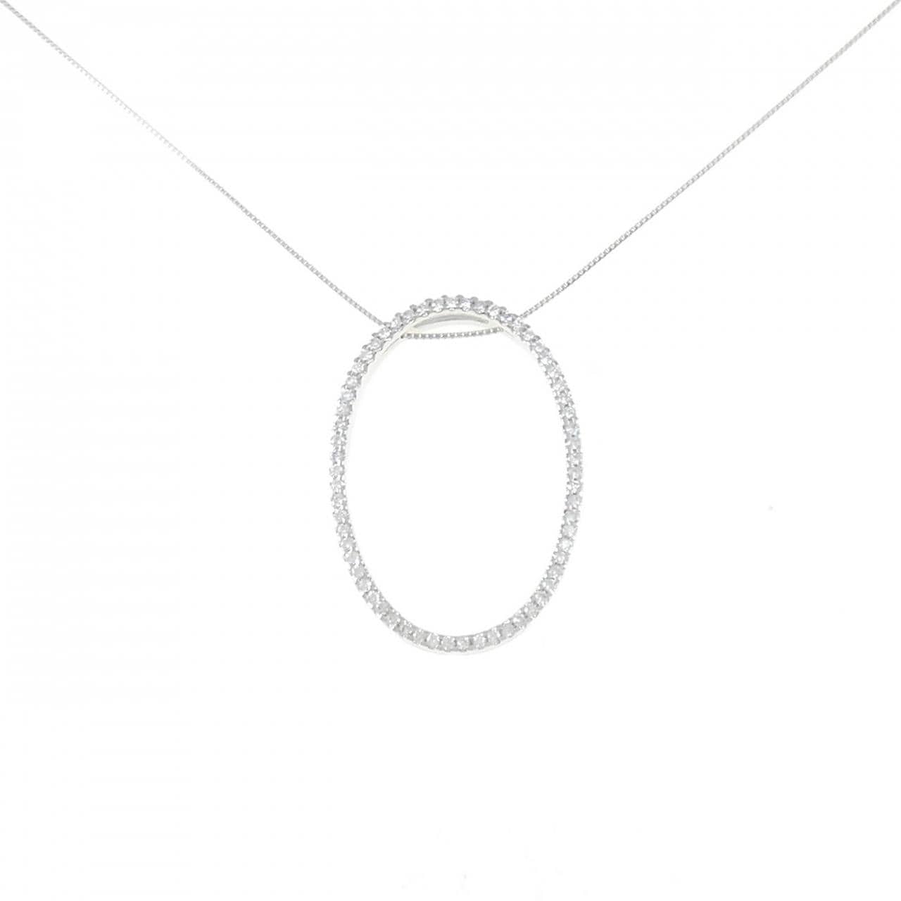 K18WG ダイヤモンド ネックレス 1.00CT