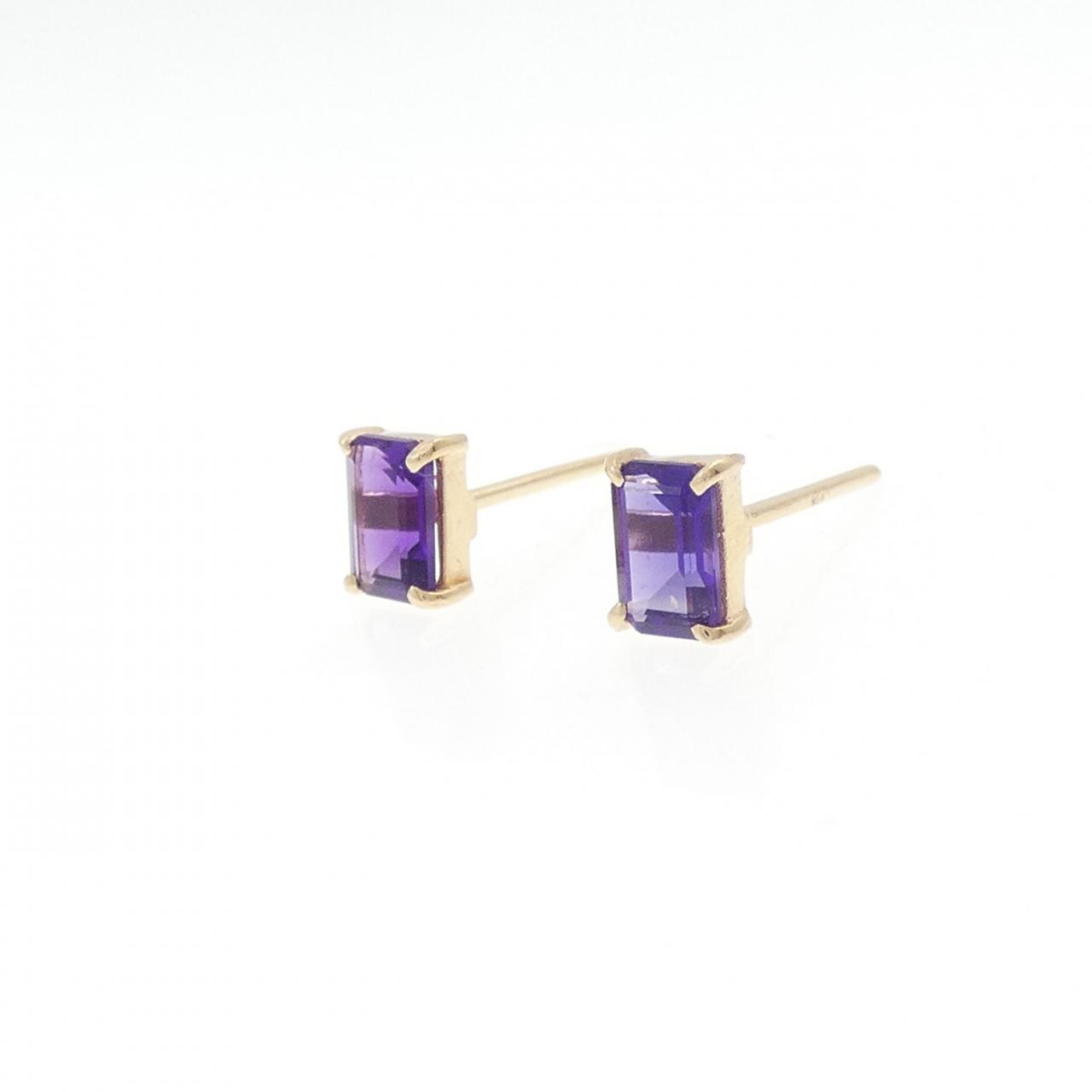 K14YG Amethyst Earrings