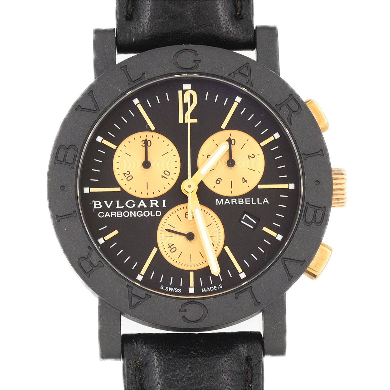 【ノーメンテナンス還元価格】ブルガリ カーボンゴールド MARBELLA" LTD" BB38CLCH その他 クォーツ