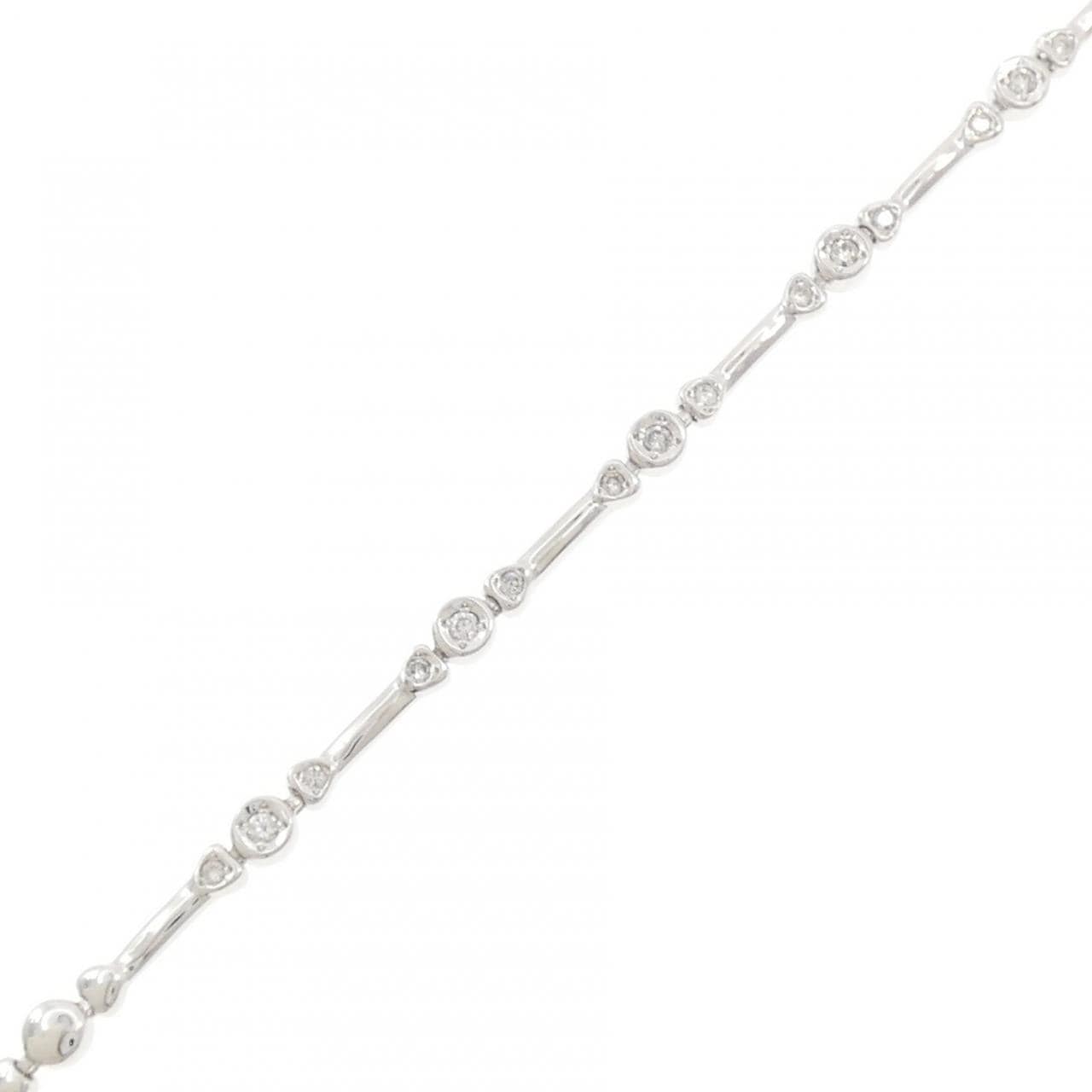 K18WG/K14WG ダイヤモンド ブレスレット 0.24CT